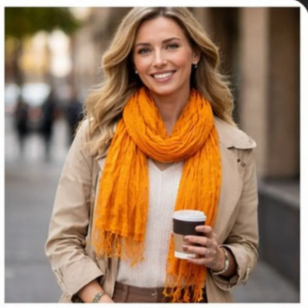 🧡  Vintage Cutwork Scarf | Timeless Artistry & Elegant Detail